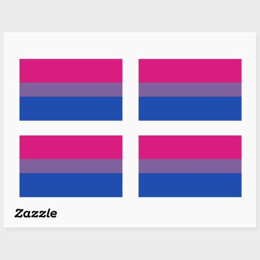 BI Pride Flag Sticker Sheets (Rechthoek) (Vel)