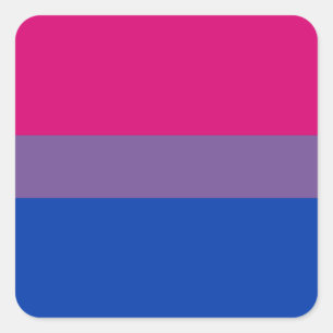 Bi Pride Flag Sticker Sheets (Vierkant)