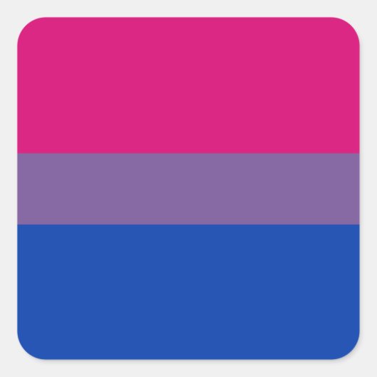 Bi Pride Flag Sticker Sheets (Vierkant) (Voorkant)