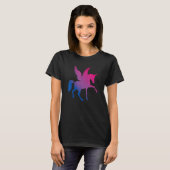 Bi Pride Flag Unicorn Bisexual T-shirt (Voorkant volledig)