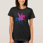 Bi Pride Flag Unicorn Bisexual T-shirt (Voorkant)