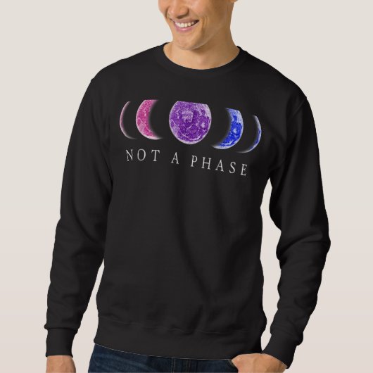 Bi Pride Geen Fase Biseksuele LGBT Pride Maan Trui (Voorkant)