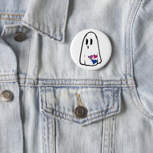 Bi Pride Ghost Ronde Button 5,7 Cm (In situ)