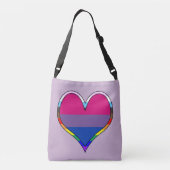 Bi Pride Hart Schoudertas Crossbody Tas (Achterkant)