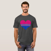 Bi Pride Hart T-shirt (Voorkant volledig)