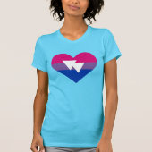 Bi Pride Hart T-shirt (Voorkant)