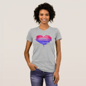 Bi Pride hart T-shirt (Voorkant volledig)