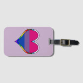 Bi Pride Heart Bagagelabel (Voorkant (horizontaal))