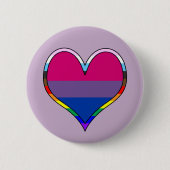 Bi Pride Heart Button (Voorkant)