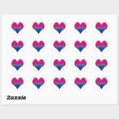 Bi Pride Heart Classic Round Sticker (Vel)