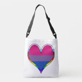 Bi Pride Heart Crossbody Tas (Achterkant)
