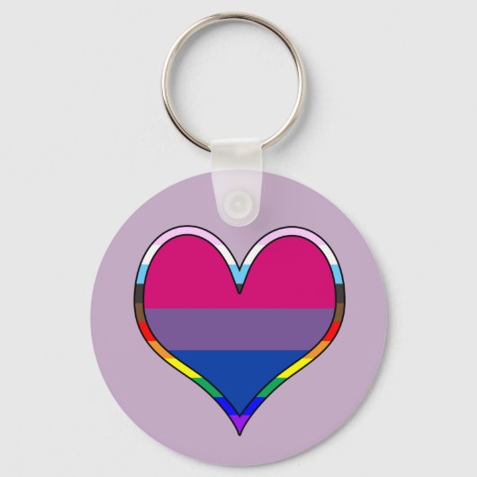 Bi Pride Heart Keychain (Voorkant)