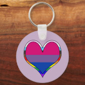 Bi Pride Heart Keychain (Voorkant)
