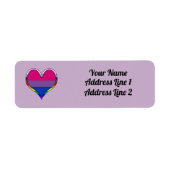 Bi Pride Heart Label (Voorkant)