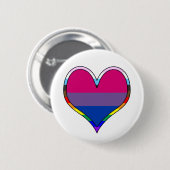 Bi Pride Heart Ronde Button 5,7 Cm (Voorkant /achterkant)