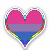 Bi Pride Heart Sticker (Voorkant)