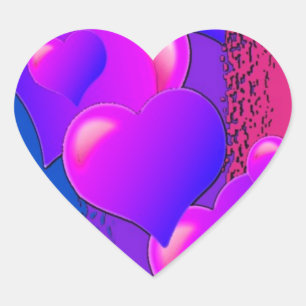 Bi Pride Hearts Hart Sticker