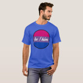 Bi Pride Hij/Hem T-Shirt (Voorkant volledig)