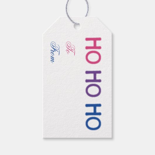Bi Pride Ho Ho Ho Gift Labels Cadeaulabel (Voorkant)