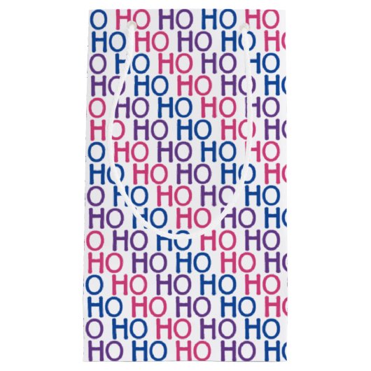 Bi Pride Ho Ho Pattern Gift Bag Klein Cadeauzakje (Voorkant)