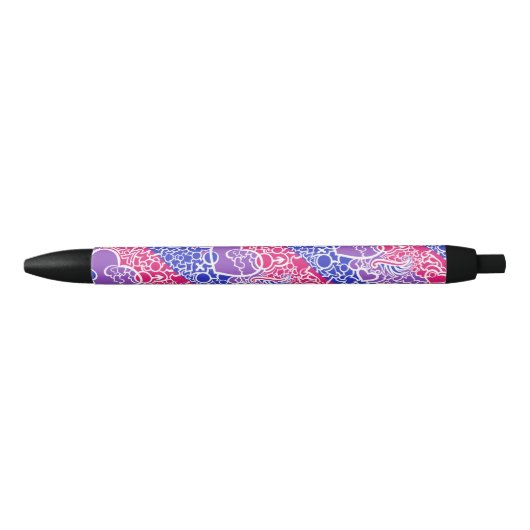 Bi Pride Kriebels Zwarte Inkt Pen (Voorkant)