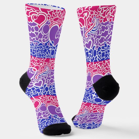 Bi Pride Kriebeltje Sokken (Gebogen)