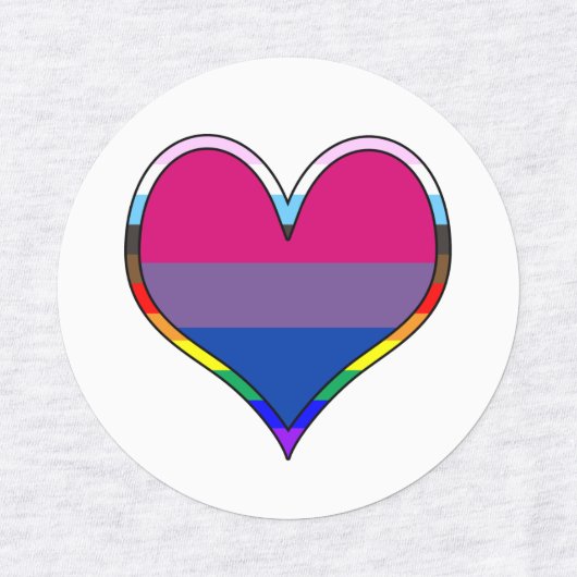 Bi Pride-labels Labels (Design 1)