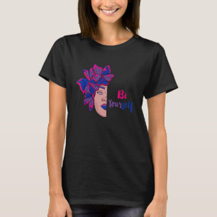 Bi Pride Lgbtq Halve Gezicht Vlinder Biseksualitei T-shirt