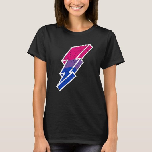 Bi Pride Lightning Bolt Cute Lgbtq Parade Subtle P T-shirt (Voorkant)