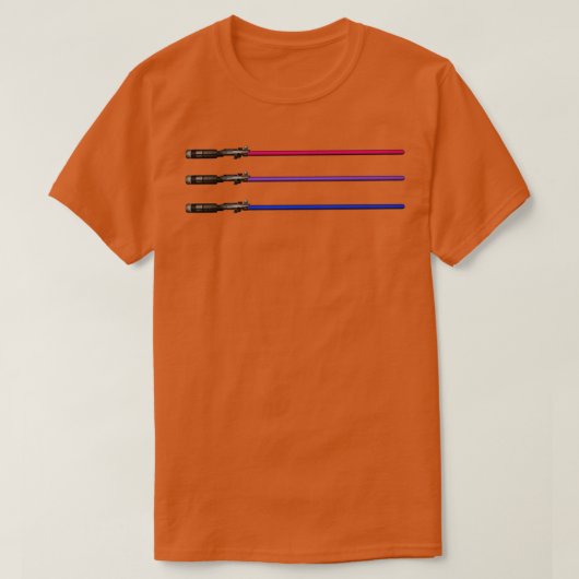 BI PRIDE LIGHTSABERS T-SHIRT (Design voorkant)
