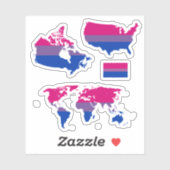 Bi Pride Maps I Sticker (Vel)