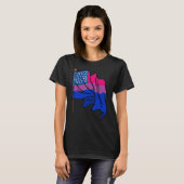 Bi Pride Month Us Flag Bisexual Flag Queer Lgbtq B T-shirt (Voorkant volledig)