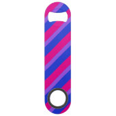 Bi Pride Opener van Inclusiviteit Speed Flessenopener (Achterkant)