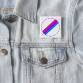Bi Pride Pin Vierkante Button 5,1 Cm (In situ)