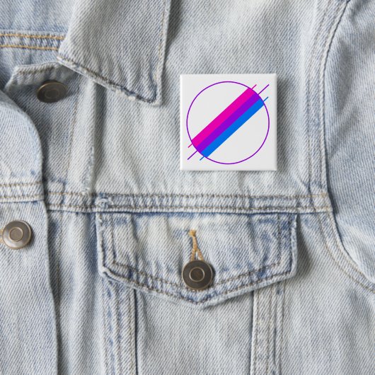 Bi Pride Pin Vierkante Button 5,1 Cm (In situ)