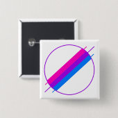Bi Pride Pin Vierkante Button 5,1 Cm (Voorkant /achterkant)