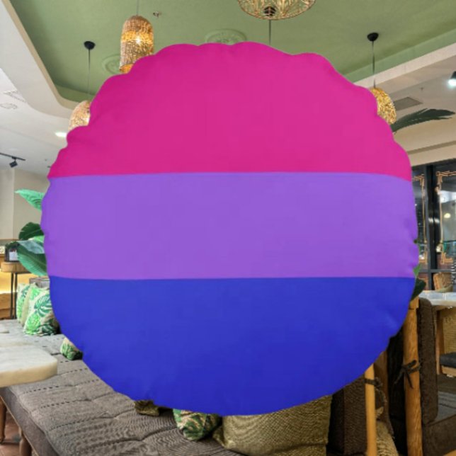 Bi Pride Ronde Omarming Rond Kussen (Creator heeft geüpload)