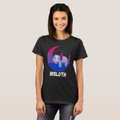 Bi Pride Sloth Moon Bisexual Flag LGBTQ Bisexual B T-shirt (Voorkant volledig)