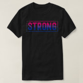 Bi Pride Strong Workout Bisexual Pride Fitness Str T-shirt (Design voorkant)