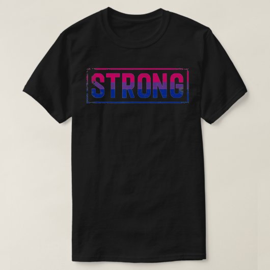Bi Pride Strong Workout Bisexual Pride Fitness Str T-shirt (Design voorkant)