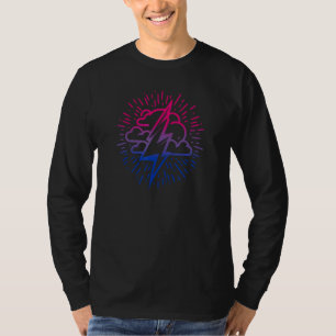 Bi Pride Subtiele Biseksuele LGBTQ Bliksem Lief LG T-shirt