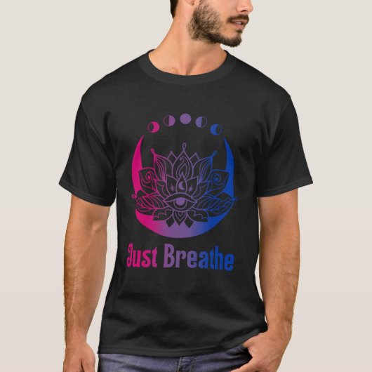 Bi Pride Subtle Bisexual LGBTQ Gay Pride Yoga Moon T-shirt (Voorkant)