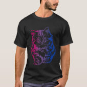 Bi Pride Subtle Cat  LGBTQ Bisexual LGBT Gay Pride T-shirt (Voorkant)