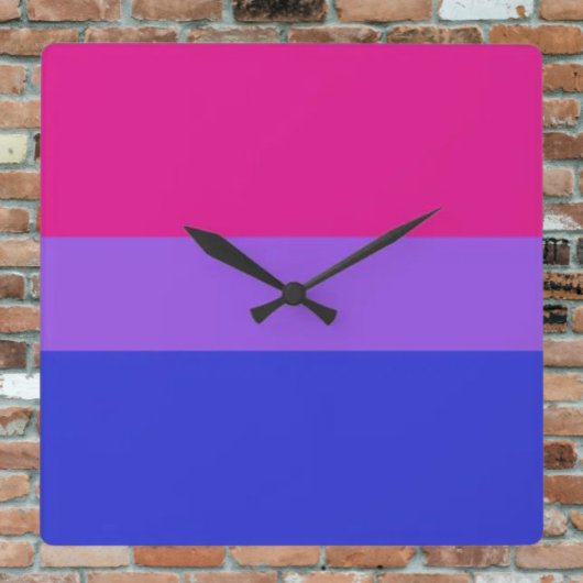 Bi Pride Tijdwaarnemer Vierkante Klok