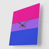 Bi Pride Tijdwaarnemer Vierkante Klok (Hoek)