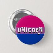 Bi+ Pride Unicorn Button (Voorkant /achterkant)