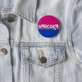 Bi+ Pride Unicorn Button (In situ)