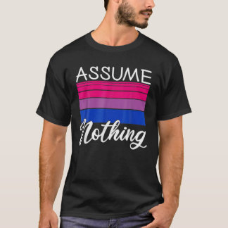 Bi Pride veronderstelt niets grappigs biseksuele v T-shirt