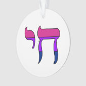 Bi Pride-vlag Chai Ornament (voorkant)