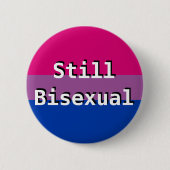 Bi+ Pride vlag nog steeds biseksuele Button (Voorkant)